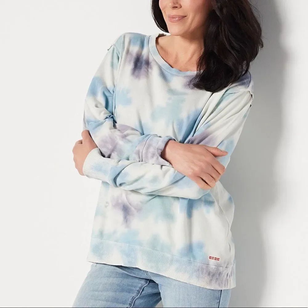 Peace Love World French Terry Tie Dye Sweatshirt